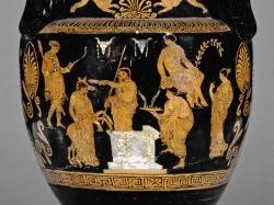 古希腊陶器的特写