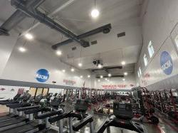 Photo of the Panzer Fitness Center, showing the newly installed LED lighting replacements.